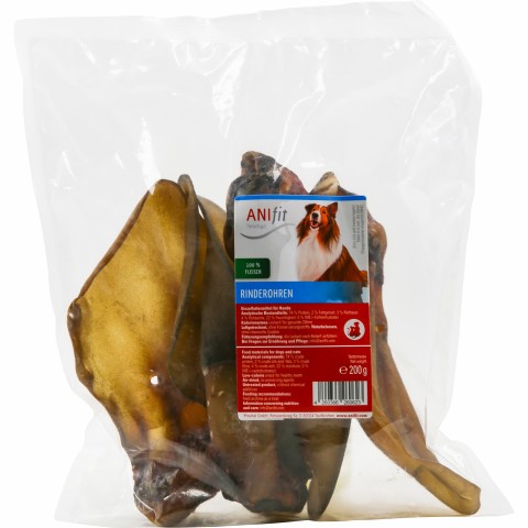 Hund Snacks Rinderohren ca. 200g 1 Stück -1- Anifit
