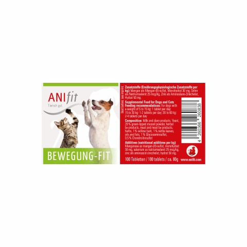 Cat Dog Supplements Movement-Fit (Bewegung-Fit) 80g 1 Piece -4- Anifit